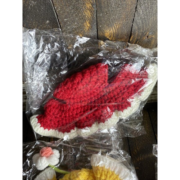 5 Pcs Sz M Cartoon Design Knit Crochet Cute Soft Cat Hat Rabbit Hat Costume - Picture 2 of 8